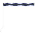 vidaXL Ručne zaťahovacia markíza s LED 300x250 cm modro-biela