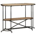 vidaXL Konzolový stolík 110x42x76 cm surový mangový masív