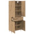 vidaXL Highboard Remeselný dub 69,5 x 34 x 180 cm Kompozitné drevo