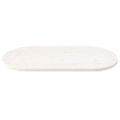 vidaXL Stolová doska biela 90x45x2,5 cm masívna borovica oválna