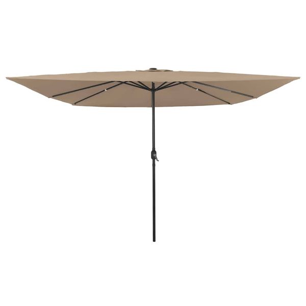 vidaXL Záhradný slnečník Sivohnedá 295 x 295 x 245 cm Polyester a oceľ