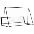 vidaXL 2-v-1 futbalová odrazová sieť 202x104x120 cm oceľ