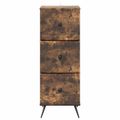 vidaXL Zásuvkový kabinet Dymový dub 33 x 34,5 x 90 cm Kompozitné drevo