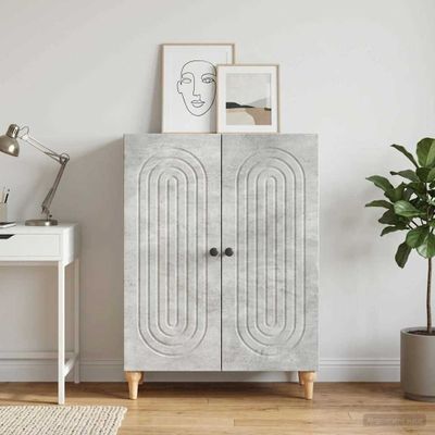 vidaXL Servírovacia skriňa Betónovo sivá 66 x 34,5 x 90 cm
