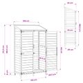 vidaXL Záhradný prístrešok so strechou Prírodná 106,5 x 56 x 176 cm