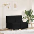 vidaXL Bezrúčková modulárna sofa jednotka 2 ks Čierna látka