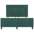 vidaXL Posteľ s pružinovým rámom Tmavozelená 140 x 190 cm Zamat