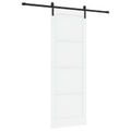vidaXL Posuvné dvere 83 x 232 cm Borovicový masív Biela a čierna