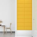 vidaXL Nástenné panely 12 ks žlté 60x30 cm zamat 2,16 m²