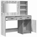 vidaXL Toaletný stolík 2 ks Sivá 78,5 x 41 x 135 cm Kompozitné drevo