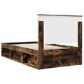 vidaXL Rám postele Dymová dub 100 x 200 cm Masívne borovicové drevo