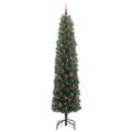 vidaXL Umelý vianočný stromček Zelená 240 cm PVC, oceľ a plast