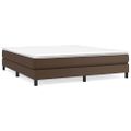 vidaXL Boxspring posteľ s matracom hnedá 160x200 cm umelá koža