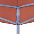 vidaXL Strecha na párty stan 3x3 m, tehlová farba 270 g/m²