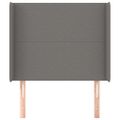 vidaXL Čelo postele so záhybmi tmavosivé 103 x 16 x 118/128 cm látka