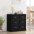 vidaXL Servírovacia skriňa Čierny dub 70 x 35,5 x 67,5 cm