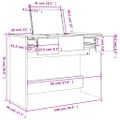 vidaXL Toaletný stolík so zrkadlom hnedý dub 100x45x76 cm