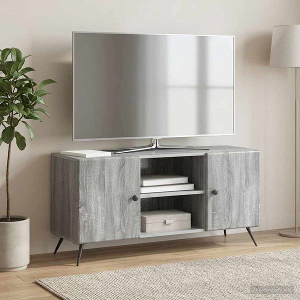 vidaXL TV skrinka Sivá sonoma 102 x 34,5 x 50 cm Kompozitné drevo