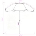 vidaXL Záhradný slnečník 240 cm 170T polyester Oranžová