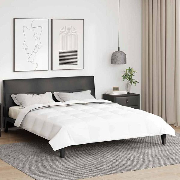 vidaXL Zimný prehoz Biela 200 x 240 cm Perie