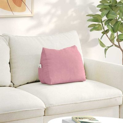 vidaXL Poduška na chrbát Ružová 45 x 20 x 35 cm Kordúrová tkanina