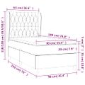vidaXL Posteľný rám boxsping s matracom tmavozelený 90x190 cm zamat