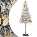 vidaXL Vianočný stromček s 300 LED-i Biela 180 cm PE a oceľ