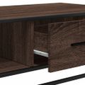 vidaXL Konferenčný stolík hnedý dub 100x57x35 cm kompozit. drevo a kov