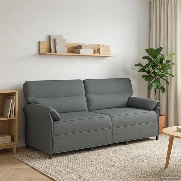 vidaXL Pohovka 100% polyester, kovový rám, MDF, Preglejka