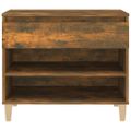 vidaXL Botník dymový dub 70x36x60 cm spracované drevo