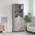 vidaXL Vysoká skrinka sivý dub sonoma 69,5x34x180 cm spracované drevo
