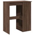 vidaXL Barový stôl s policami hnedý dub 90x47,5x103,5cm kompoz. drevo