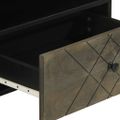 vidaXL TV skrinka, čierna 80x33x46 cm, mangový masív