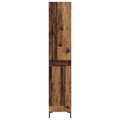 vidaXL Highboard Staré drevo 34,5 x 34 x 180 cm Kompozitné drevo