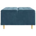 vidaXL Ottoman s Úložným Priestorom Modrá 80 x 80 x 45 cm Zamat