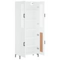 vidaXL Vysoká skrinka biela 69,5x34x180 cm spracované drevo