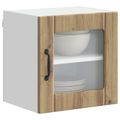 vidaXL Nástenný sklenený kabinet LUCCA Dub artisan 40 x 31 x 40 cm
