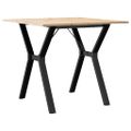 vidaXL Jedálenský stolík v tvare Y 80x80x75 cm borovica a oceľ