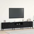 vidaXL TV skrinka 200 x 25 x 44 cm Čierny dub Kompozitné drevo