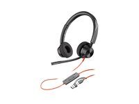 Blackwire 3300 series - náhlavná súprava - náhlavná - káblová - USB-C - čierna - certifikovaná UC, certifikovaná pre Microsoft Teams