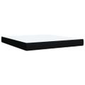 vidaXL Posteľný rám boxspring s matracom čierny 180x200 cm látka
