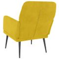 vidaXL Kreslo žlté 62x79x79 cm zamat