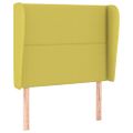 vidaXL Čelo postele so záhybmi zelené 103x23x118/128 cm látka