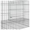vidaXL 2-panelová klietka pre králiky 110x79x54 cm pozinkované železo
