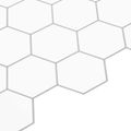 vidaXL Hexagónová dlažba 10 ks Biela šedá 30 x 30 cm Polyuretán a PET