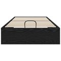 vidaXL Otomanový posteľný rám s úložiskom Čierny Dub 203 x 90 x 25 cm