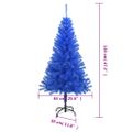 vidaXL Umelý vianočný stromček so stojanom, modrý 120 cm, PVC