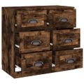 vidaXL Komoda dymový dub 70x35,5x67,5 cm spracované drevo