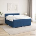 vidaXL Posteľ boxspring s matracom Modrá 140 x 200 cm Látka