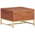 vidaXL Konferenčný stolík medovohnedý 67x67x45 cm akáciový masív
